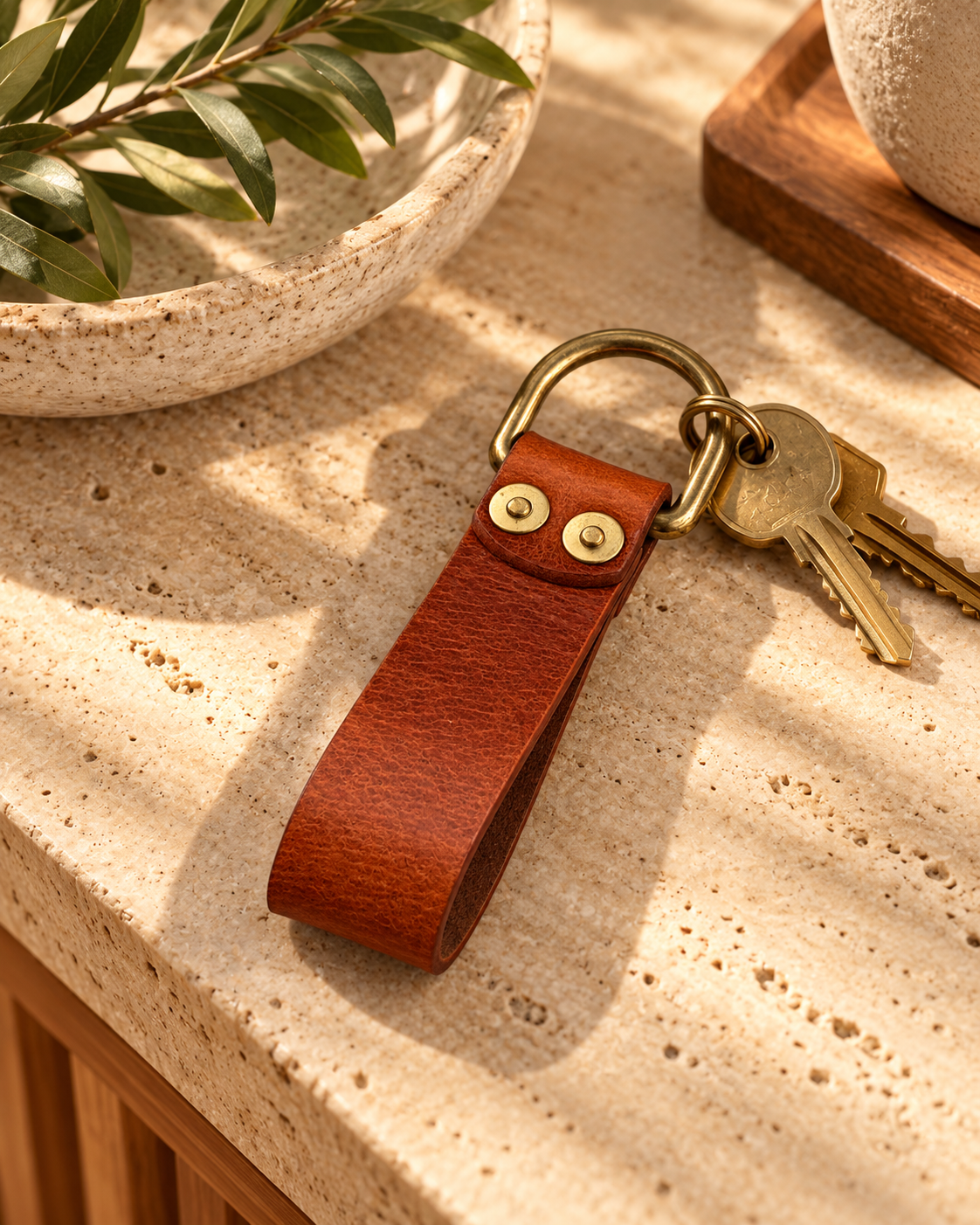 Personalized Leather Keychain