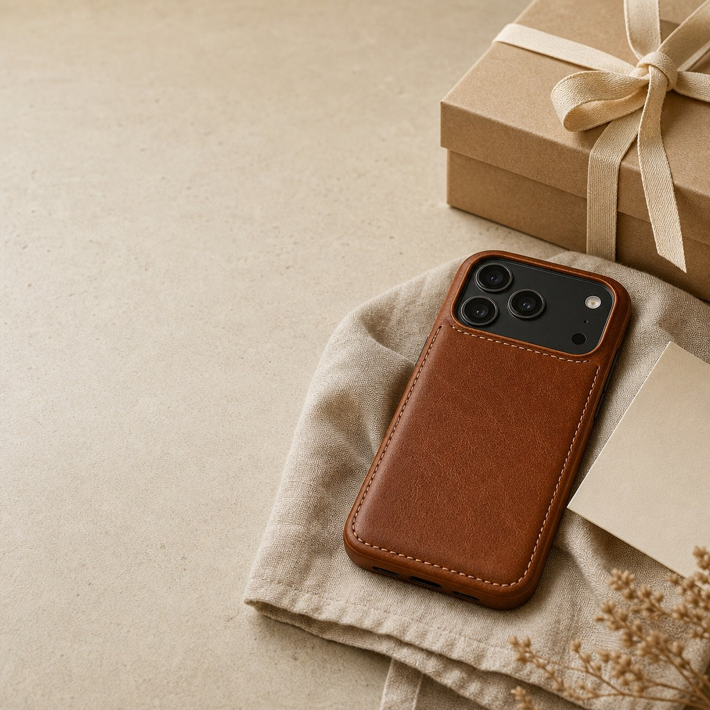 Leather iPhone 17 Pro Case – Brown
