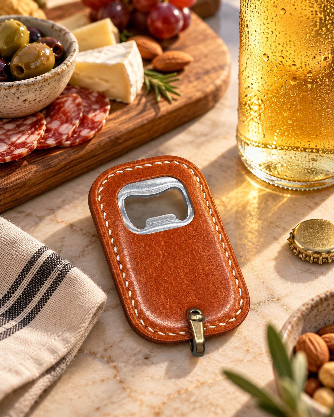 Personalized Leather Bottle Opener