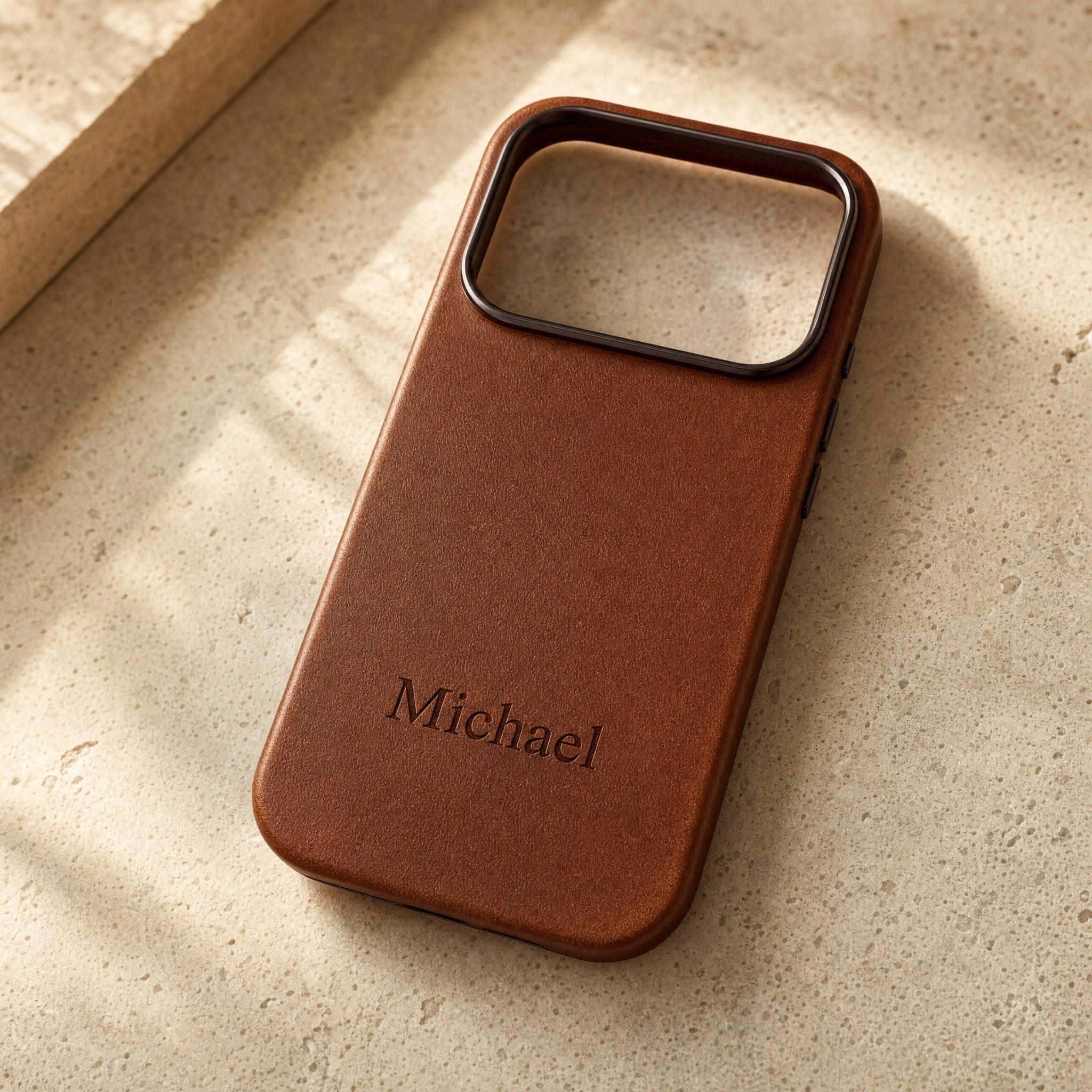 Leather iPhone 17 Pro Case – Brown